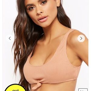 NWT size large front knot bikini top